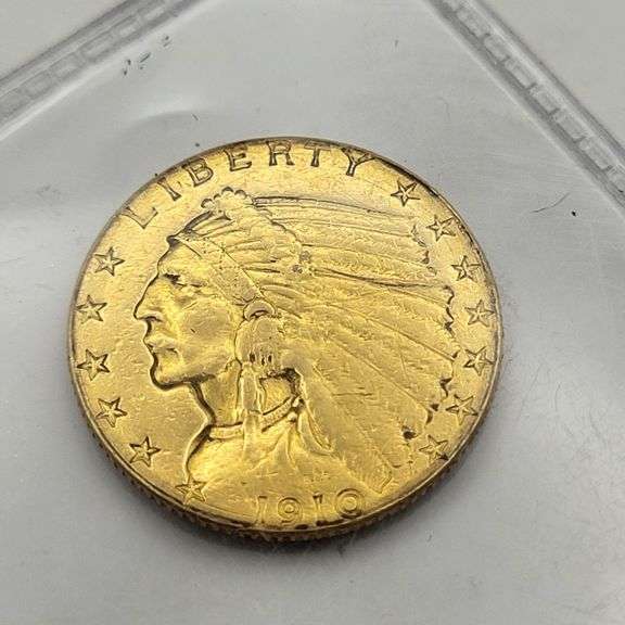 1910 Indian Head 2 1/2 Quarter Eagle gold coin image