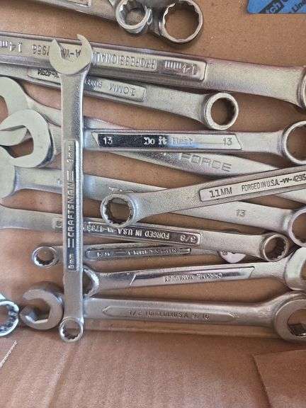 Flat of Various Combination Wrenches