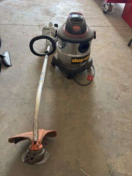 Shop vac and weed trimmer