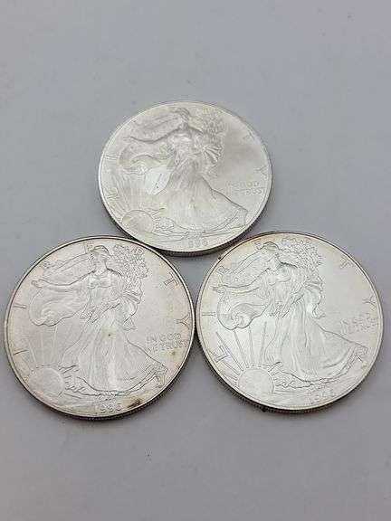3-1996 Silver Walking Liberty. 999 coins image