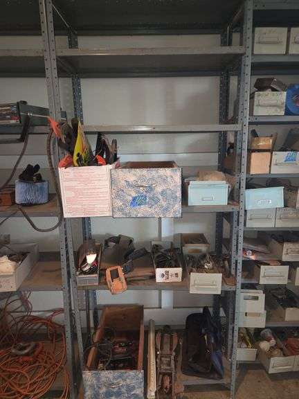 All Contents on Shelf Jig Saw, Hand Planet, Clamps, Floor Jack, Etc ( Shelf not Included)