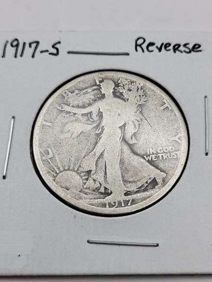 1917-S Walking Liberty Half Dollar- Reverse image