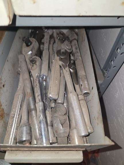 All Contents on Bottom Side of Shelf Hand Planers, Wrenches, Ratchets, Hand Tools, Terminals, Etc