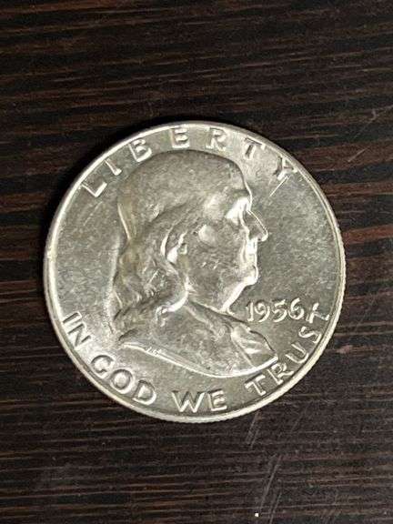 1956 Franklin Half’s One  Roll of 20 pieces Uncitculated image