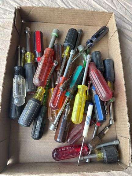 Box of nut drivers, various sizes