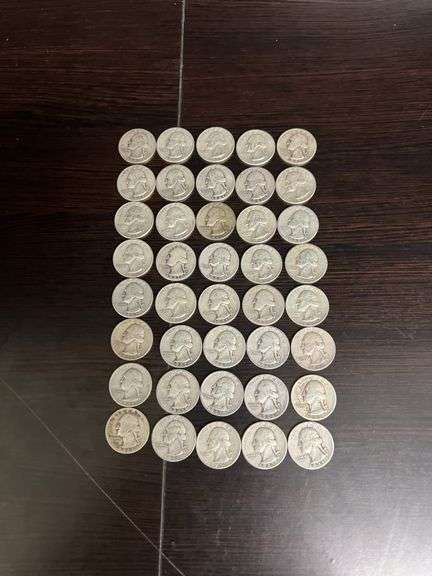 Roll of 1941 Quarters 40 Coins lots of Silver here image