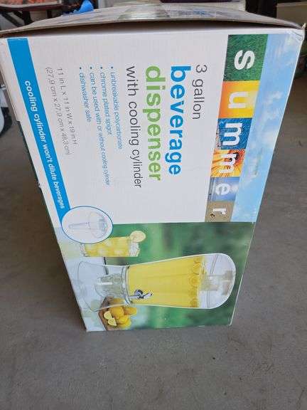 3 Gallon Beverage Dispenser w/ Cooling Cylinder