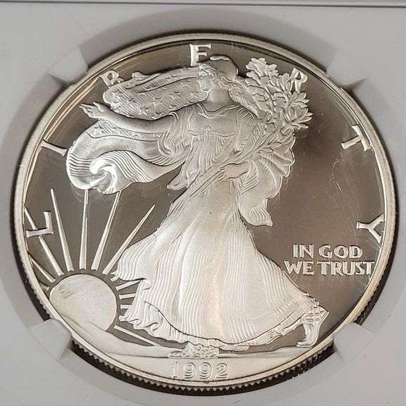 1992 S Eagle S$1 PF69 ULTRA CAMEO walking liberty image