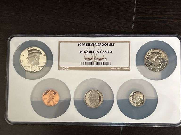 1999 Silver Proof Set PF 69 Ultra Cameo NGC image