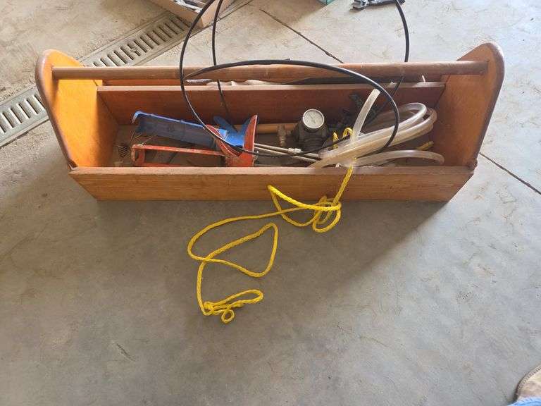 Tool Carrier w/ Chaulk Gune, Saws, Etc