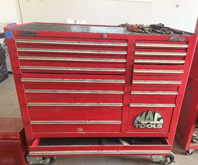 Mac Tools MB1700 Red Tool Chest and Side Cabinet