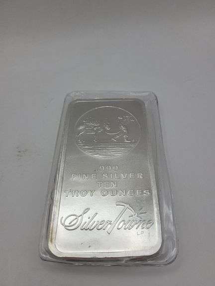 Ten troy oz. silver bar silvertowne image