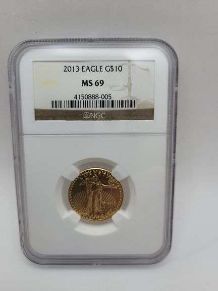 2013 Eagle G$10 ms69 gold coin image