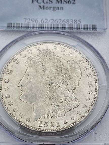 1921 Morgan silver dollar PCGS MS62 image