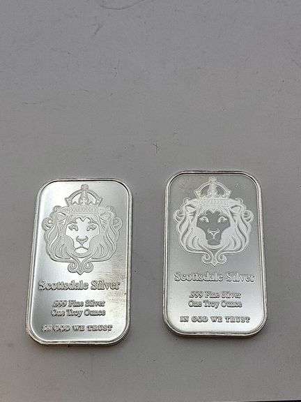 2-1 oz Scottsdale Silver Bars .999 Silver image