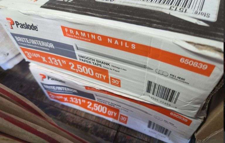 Paslode Framing Nails and Assorted Fasteners