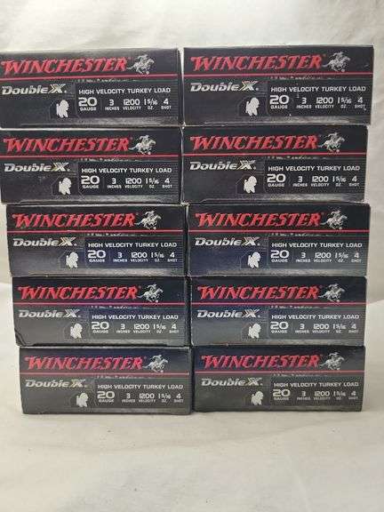 Winchester Double X 20 Gauge Shotgun Shells, Turkey Load - Lot of 10 Boxes image