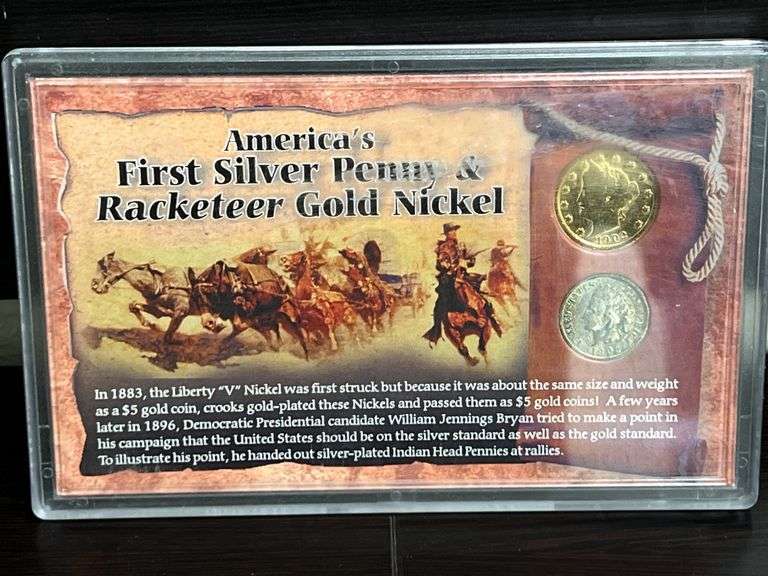 America’s First Silver Penny & Racketeer Gold Nickel image