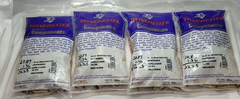 Winchester 38-40 Unprimed Shell Cases - 4 Sealed Packs image