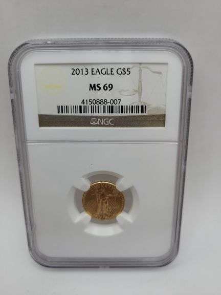 2013 Eagle G$5 MS69 gold coin image