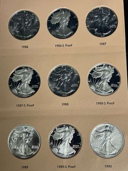American Silver Eagle 1986-1990 with Proofs image