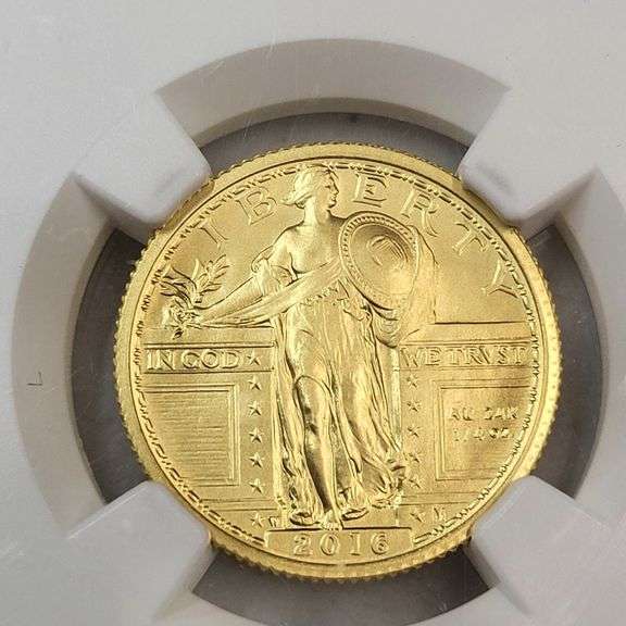 2016-W 25C 24K Gold 1/4 oz First Releases SP 70 Coin image