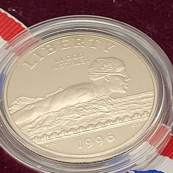 1996 U.S. Olympic clad half dollar proof, Atlanta Centennial games image
