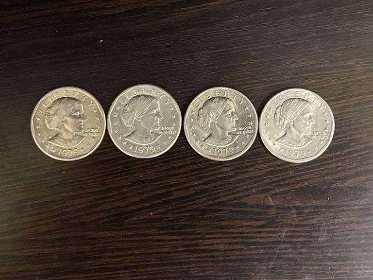 4 Susan B Anthony Dollars 1879 D image