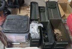 Bulk Assorted Fasteners in Metal Ammunition Boxes
