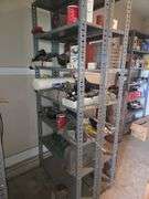 All Contents on Shelfs Bolt Bins, Plastic Owls, Battery Chargers ETC