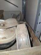 Contents on Top Side of Shelf Taps & Dies, Chisels, Drill Bits, Small Motors Etc