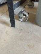 Approx 6’x3’ metal work bench on casters. 3” vice