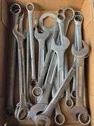 Box of various wrenches