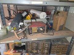 All Contents on Shelfs Bolt Bins, Plastic Owls, Battery Chargers ETC