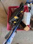 Garage lot. Various tools, calipers, nuts and bolts etc