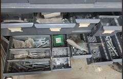 Industrial Parts Drawer Organizer with Fasteners, Screws, Casters
