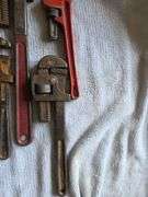 7 Pipe Wrenches Various Sizes