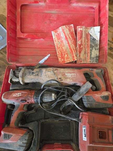 Hilti WSR 8-A Cordless Reciprocating Saw & SFH 18-A Cordless Drill w/ Battery Charger image