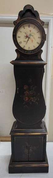 6' 7" Decorative standing clock with storage cabinets image