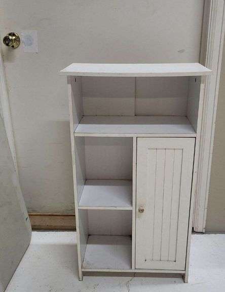 Small white storage Cabinet 34.5" tall image