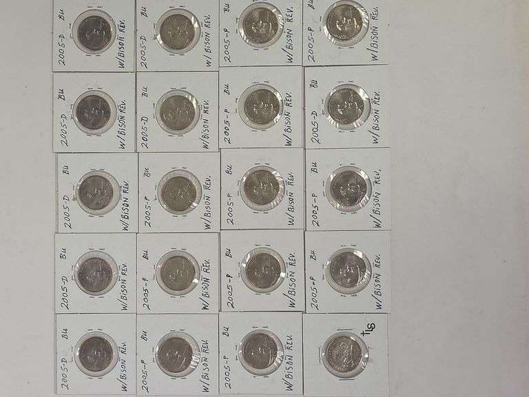 20 2005 Buffalo Nickels P & D Mint Marks image