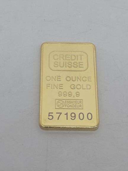 Credit Suisse One Ounce Bar Fine Gold 999.9 image
