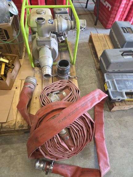 Water Pump w/ Honda GX179 5.5HP Motor & Two Hoses image