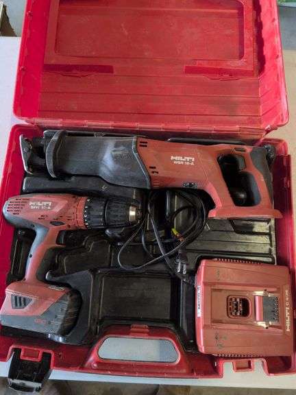 Hilti combo set drill , sawzall with one battery and charger image