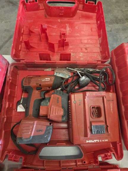 Hilti SID 144-A Cordless Tangential Impact Wrench w/ Charger, Extra Battery & Drill bits image