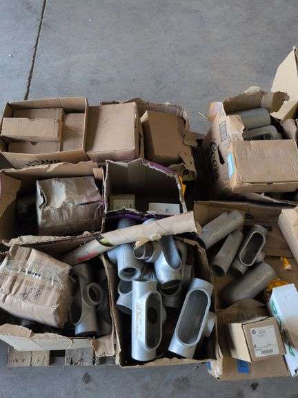 Pallet of mis. Conduit outlets , enclosures image