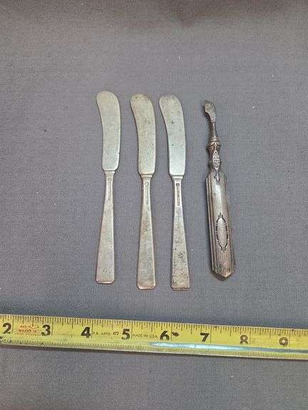 Three Sterling silver Knives & Letter Opener image