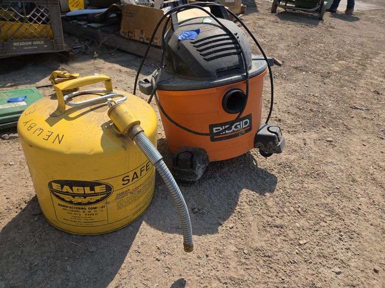 Ridgid Vac & Eagle Metal Diesel Can image