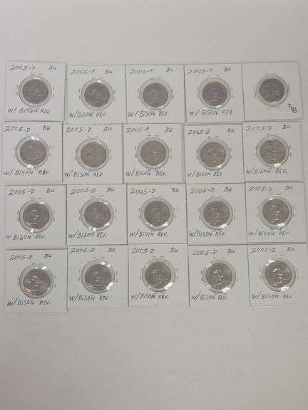 20 2005 Buffalo Nickels P & D Mint Marks image