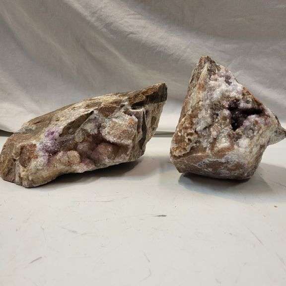 Two Amethyst Crystal Rocks image